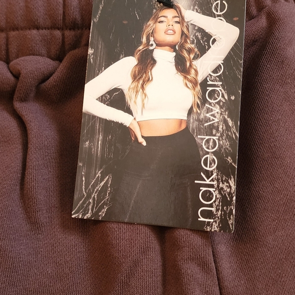 Naked Wardrobe Jogger Sweatpants Women's Large Brown NW-MP005 - Picture 3 of 16